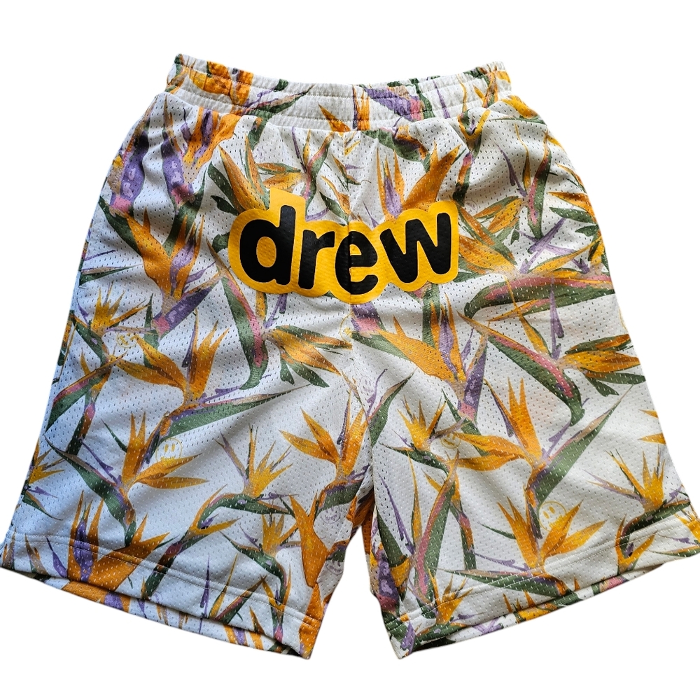 DREW House Mesh Bird of Paradise shorts men unisex XL drawstring pockets